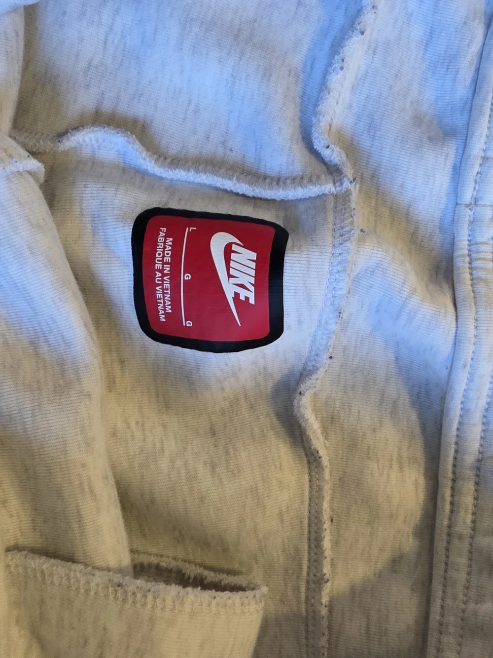 Nike Kids' Light Gray Fleece Jogger Pants